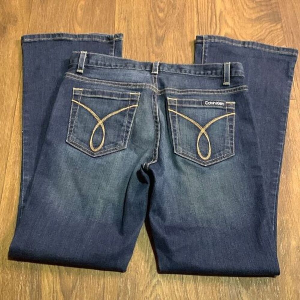 Y2k Calvin Klein flare jeans stretch‎ mid-rise jeans. Stretch 2000 - Picture 7 of 7